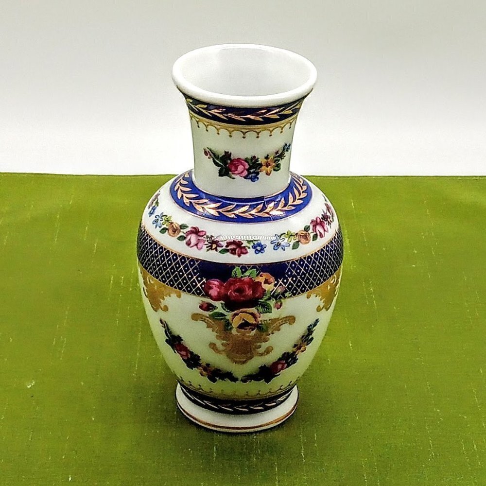 Ganz Multicolor Floral Porcelain Ginger Jar Vase